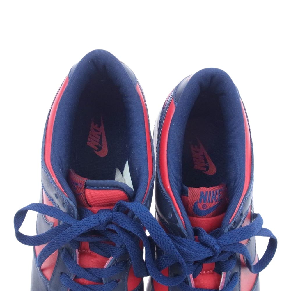 NIKE ナイキ 630358-641 DUNK LOW VARSITY RED ダンク ロー バーシティレッド スニーカー ネイビー系 レッド系 27cm【極上美品】【中古】