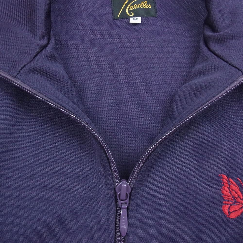 Needles ニードルス 22AW LQ227 Track Jacket - Poly Smooth パピヨン刺繍 サイドライン トラックジャケット ジャージ パープル系 M【美品】【中古】
