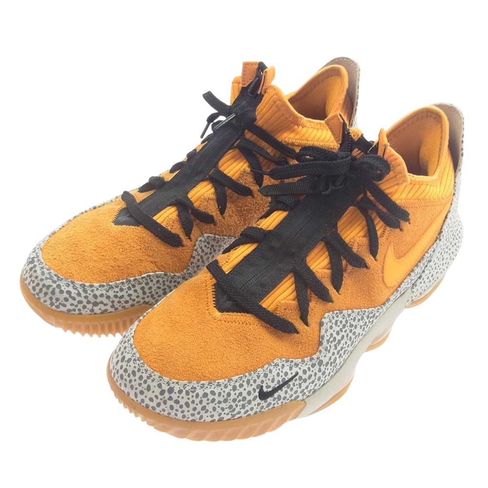 NIKE ナイキ CD9471-800 ATMOS LEBRON 16 LOW SAFARI アトモス レブロン ロー サファリ スニーカー オレンジ系 28.5cm【中古】