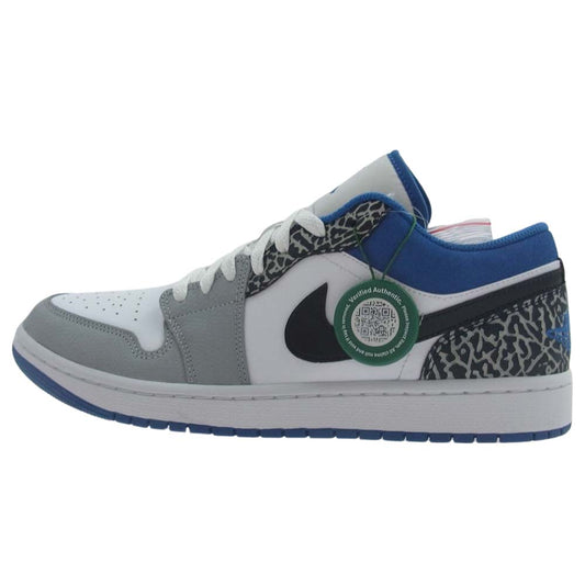 NIKE ナイキ DM1199-140 Air Jordan 1 Low True Blue エアジョーダン1 ロー トゥルー ブルー スニーカー グレー系 ホワイト系 ブルー系 28.5cm【新古品】【未使用】【中古】