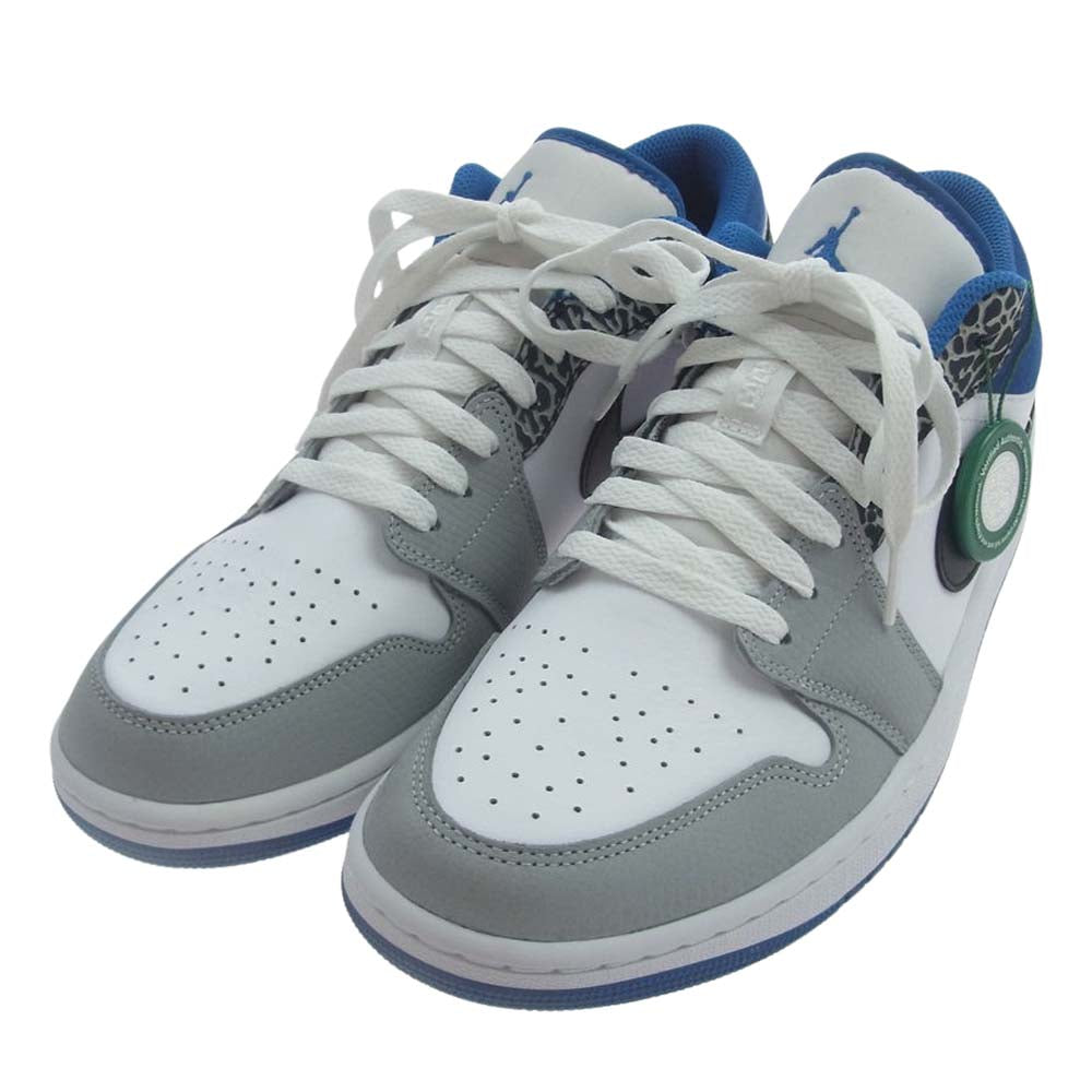 NIKE ナイキ DM1199-140 Air Jordan 1 Low True Blue エアジョーダン1 ロー トゥルー ブルー スニーカー グレー系 ホワイト系 ブルー系 28.5cm【新古品】【未使用】【中古】