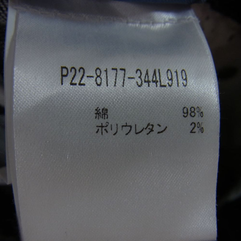 アントレアミ P22-8177-344L919 GAGA ガガ ウォッシュド クロップド ストレッチ スキニー ボタンフライ 5ポケット デニムパンツ ブラック系 33【中古】