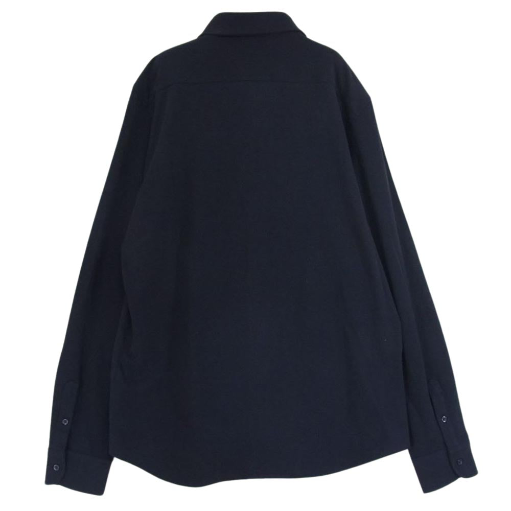 チルコロ CN3610 851 ワイドカラー コットンジャージー ストレッチ 長袖 ドレス シャツ ネイビー系 L【極上美品】【中古】