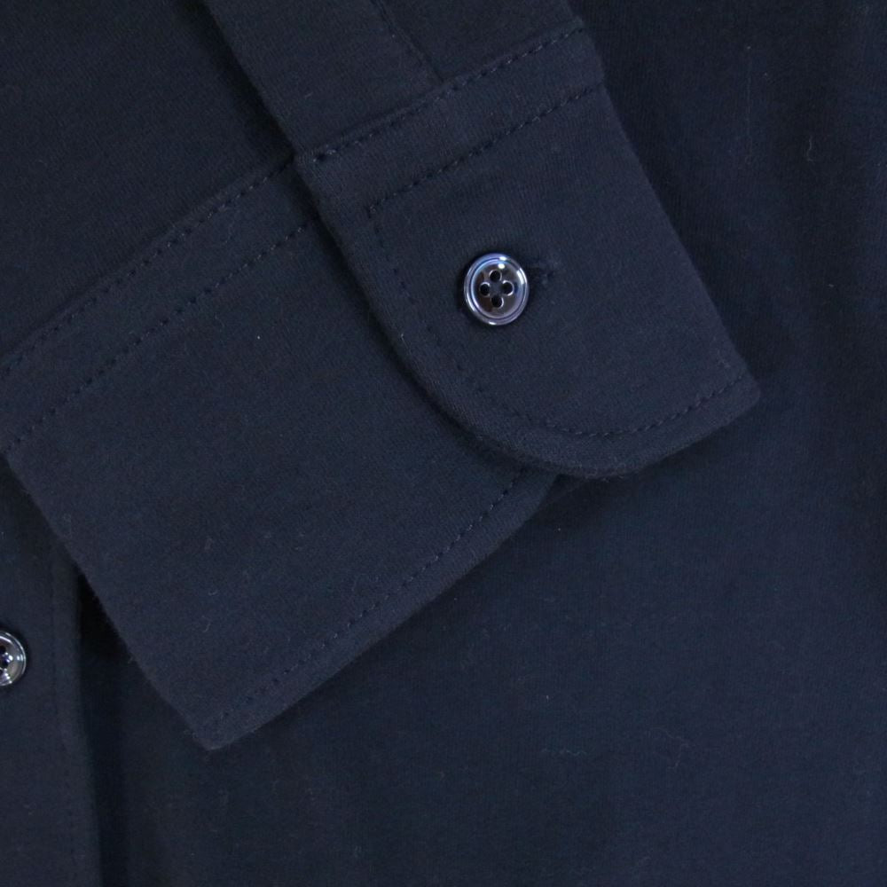 チルコロ CN3610 851 ワイドカラー コットンジャージー ストレッチ 長袖 ドレス シャツ ネイビー系 L【極上美品】【中古】