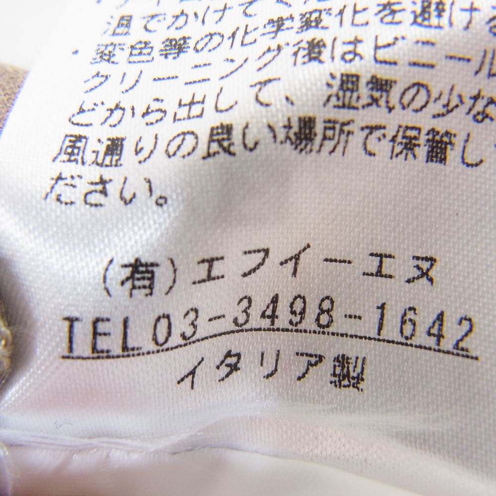 ジャブスアルキヴィオ A8201 ring別注 ハイエンドライン MASACCIO GOLD ウール レーヨン ストレッチ サキソニー 1プリーツ パンツ ブラウン系 48【極上美品】【中古】