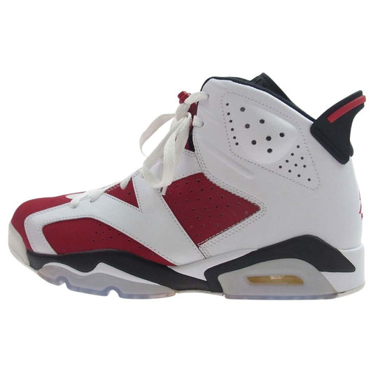 NIKE ナイキ 384664-160 AIR JORDAN 6 RETRO CARMINE 2014 エアジョーダン6 レトロ カーマイン スニーカー ホワイト系 レッド系 27.5cm【極上美品】【中古】