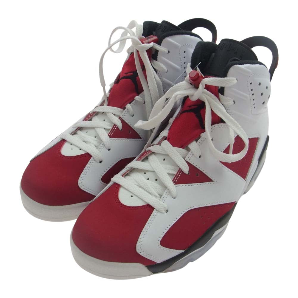 NIKE ナイキ 384664-160 AIR JORDAN 6 RETRO CARMINE 2014 エアジョーダン6 レトロ カーマイン スニーカー ホワイト系 レッド系 27.5cm【極上美品】【中古】