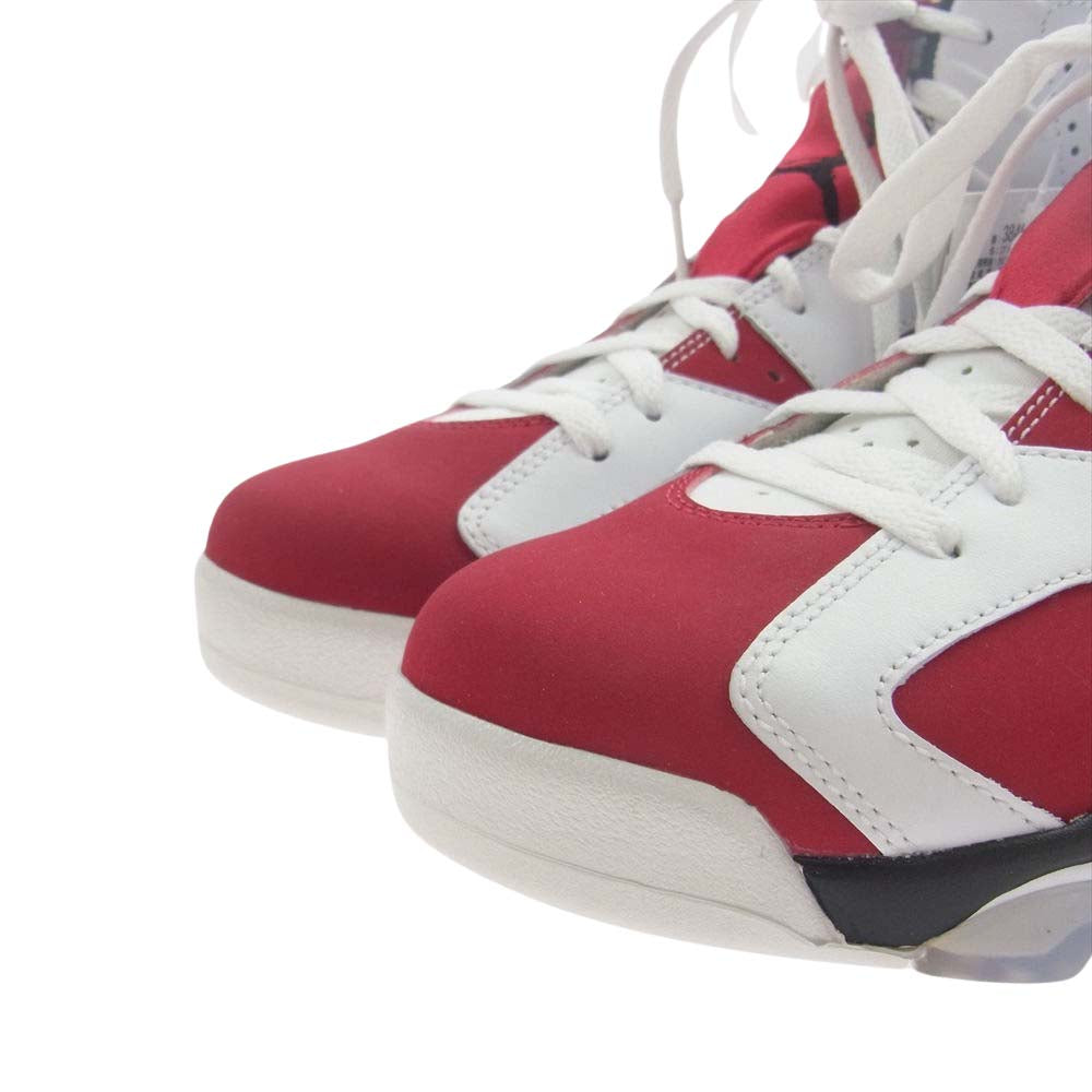 NIKE ナイキ 384664-160 AIR JORDAN 6 RETRO CARMINE 2014 エアジョーダン6 レトロ カーマイン スニーカー ホワイト系 レッド系 27.5cm【極上美品】【中古】
