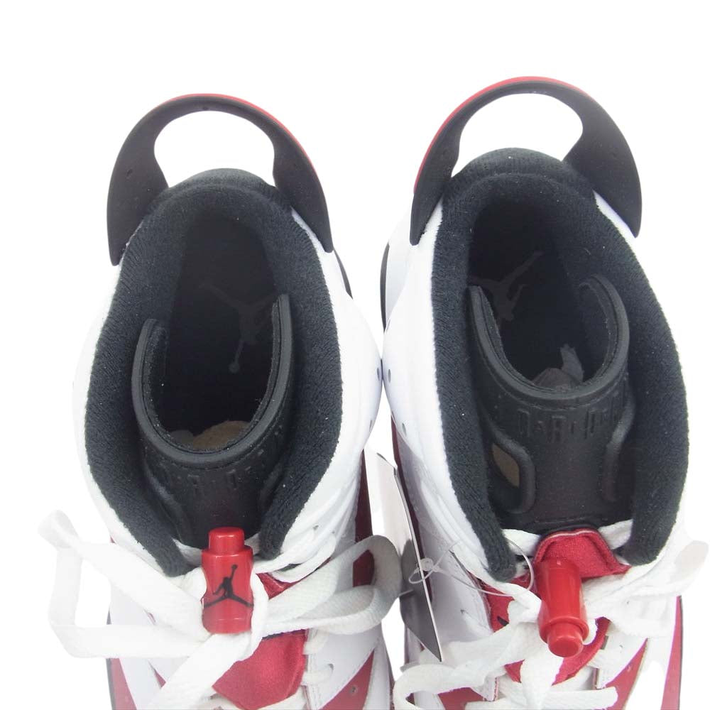 NIKE ナイキ 384664-160 AIR JORDAN 6 RETRO CARMINE 2014 エアジョーダン6 レトロ カーマイン スニーカー ホワイト系 レッド系 27.5cm【極上美品】【中古】