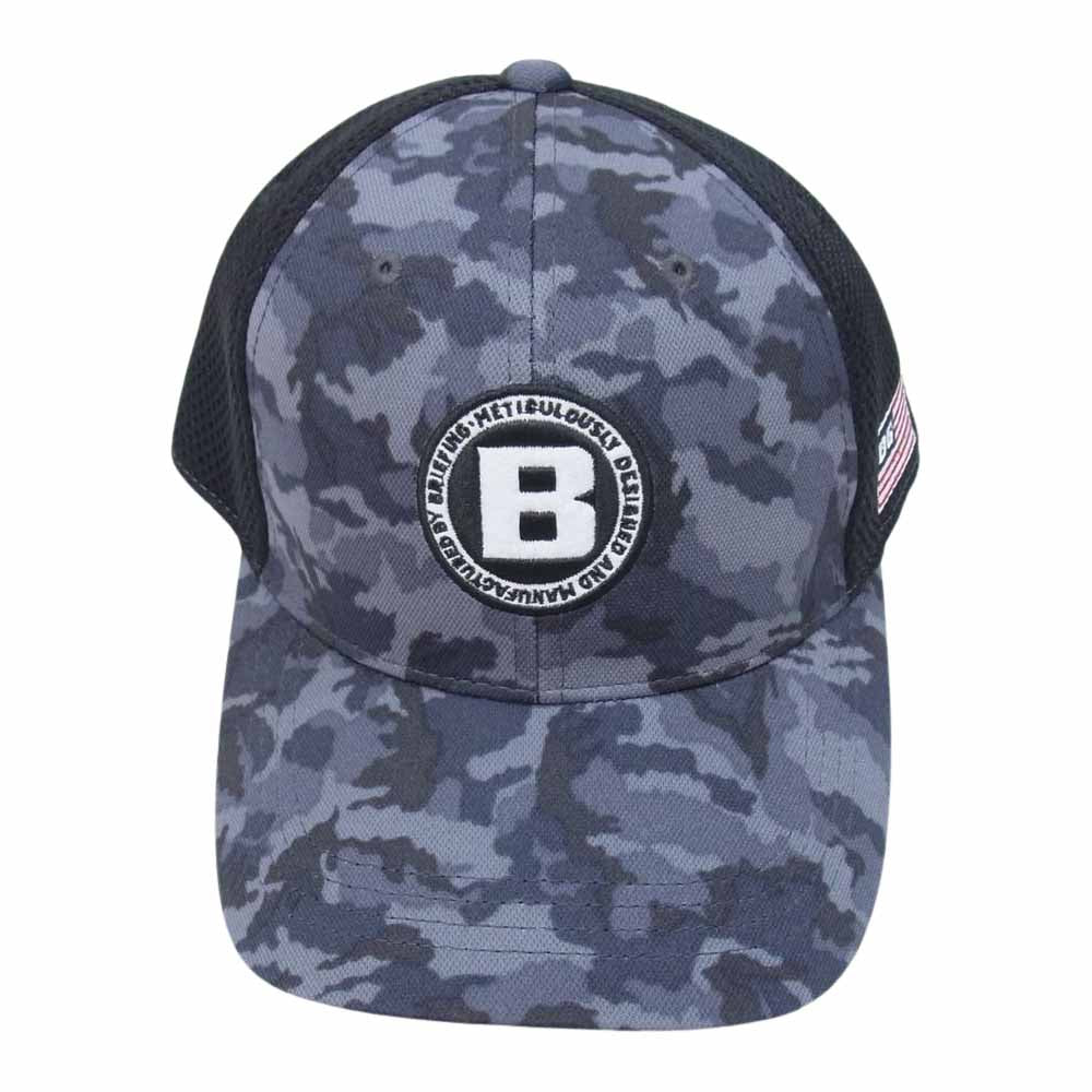 BRIEFING ブリーフィング BRG233M68 MENS CAMO PRINT MESH CAP カモフラ プリント メッシュ キャップ ブラック系 FREE【新古品】【未使用】【中古】