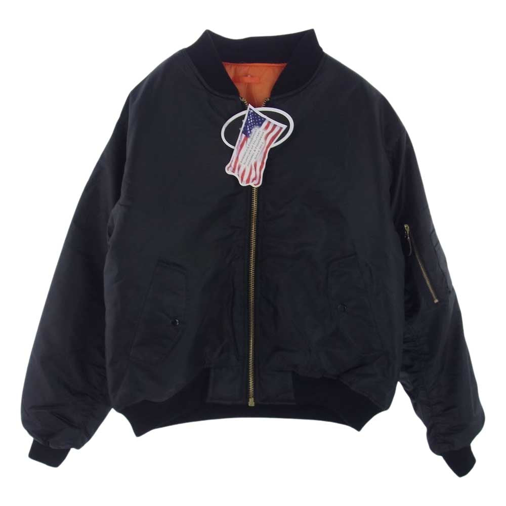 ロスコ MA-1 FLIGHT JACKET フライト ジャケット ボンバージャケット ブルゾン ブラック系 L【中古】