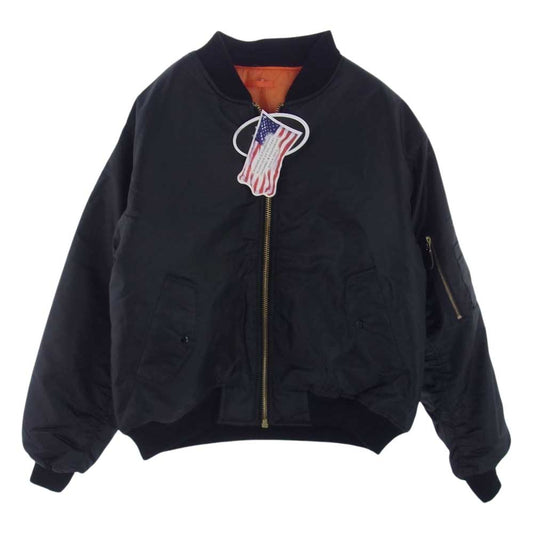 ロスコ MA-1 FLIGHT JACKET フライト ジャケット ボンバージャケット ブルゾン ブラック系 L【中古】