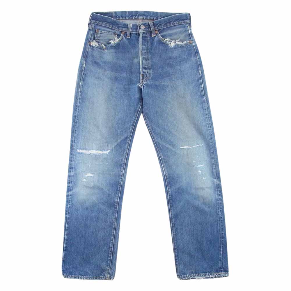 Levi's リーバイス ヴィンテージ オリジナル 501 Big E リーバイス 刻印2 ウエストチェーンステッチ 足長R デニム パンツ インディゴブルー系 サイズ表記無【中古】