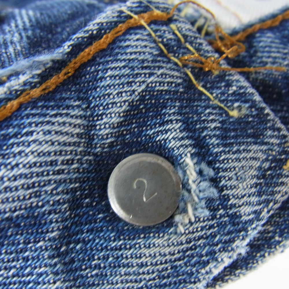 Levi's リーバイス ヴィンテージ オリジナル 501 Big E リーバイス 刻印2 ウエストチェーンステッチ 足長R デニム パンツ インディゴブルー系 サイズ表記無【中古】