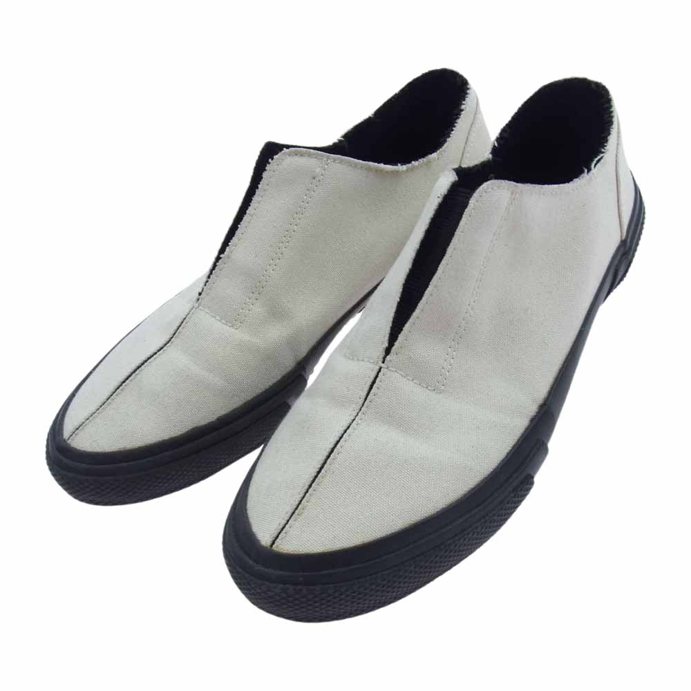 Yohji Yamamoto POUR HOMME ヨウジヤマモトプールオム 21SS HD-E01-060 カットオフ加工 スリッポン スニーカー ホワイト系【中古】