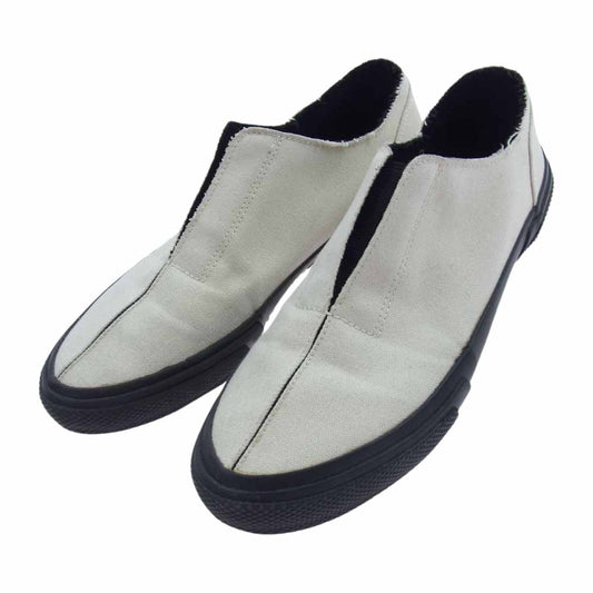 Yohji Yamamoto POUR HOMME ヨウジヤマモトプールオム 21SS HD-E01-060 カットオフ加工 スリッポン スニーカー ホワイト系【中古】