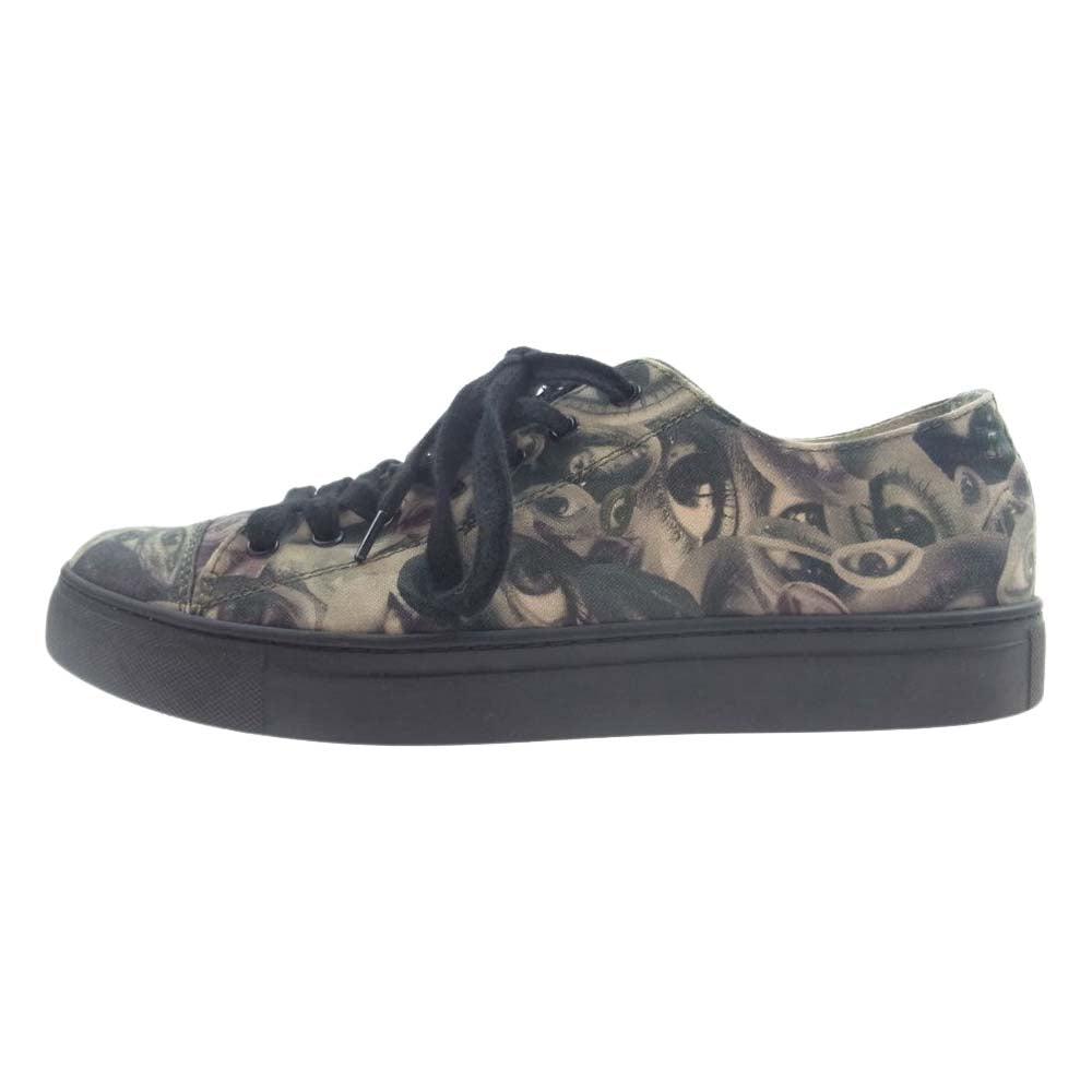 Yohji Yamamoto POUR HOMME ヨウジヤマモトプールオム 21SS HD-E04-063-1-02 EYE PRINT CANVAS LOW TOP PRINT SNEAKERS アイプリント キャンバス ローカット スニーカー マルチカラー系 3【中古】