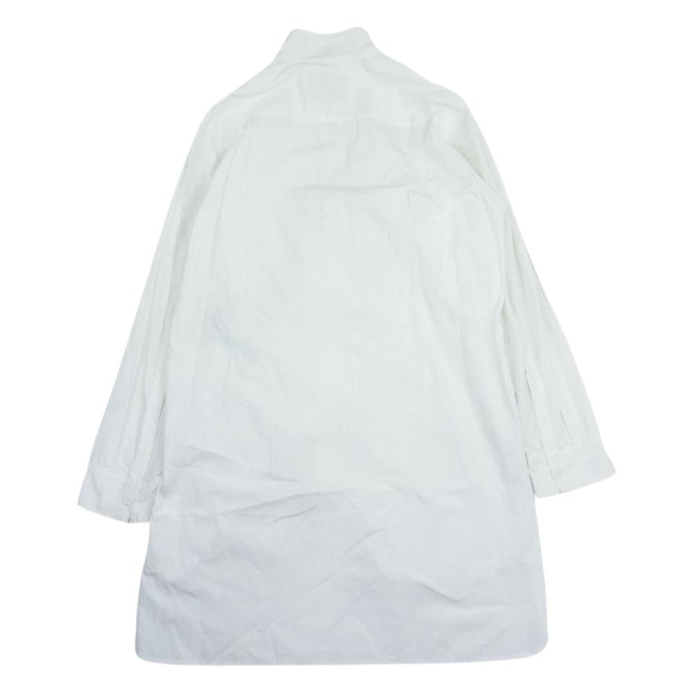 Yohji Yamamoto POUR HOMME ヨウジヤマモトプールオム 22AW HE-B50-520 ベストドッキング ストール付き 長袖 シャツ ホワイト系 2【中古】
