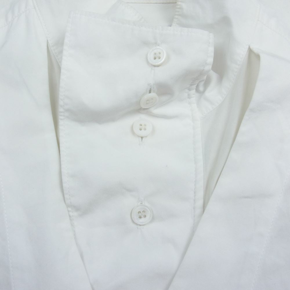 Yohji Yamamoto POUR HOMME ヨウジヤマモトプールオム 22AW HE-B50-520 ベストドッキング ストール付き 長袖 シャツ ホワイト系 2【中古】