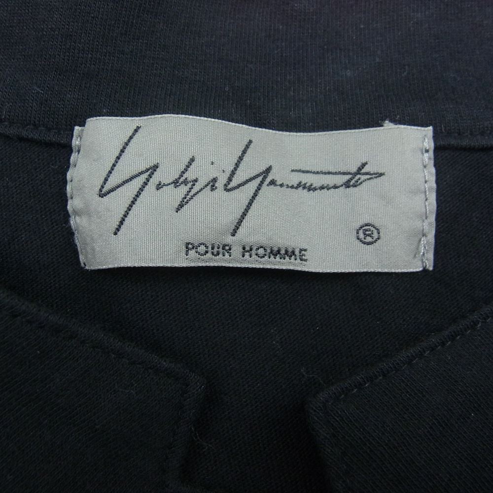 Yohji Yamamoto POUR HOMME ヨウジヤマモトプールオム 19SS HH-T45-086 血まみれヨウジヤマモト参上 Message Back Print L/S Shirt メッセージバックプリント ロング シャツ コート ブラック系 3【中古】
