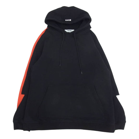 MSGM エムエスジーエム 2542MDM164Y SWEATSHIRT 袖 ライン スウェット パーカー ブラック系 XS【中古】