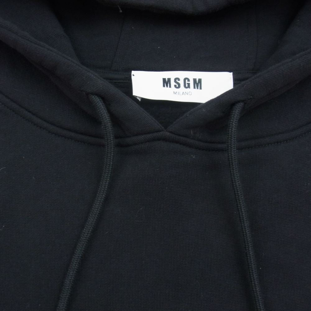 MSGM エムエスジーエム 2542MDM164Y SWEATSHIRT 袖 ライン スウェット パーカー ブラック系 XS【中古】