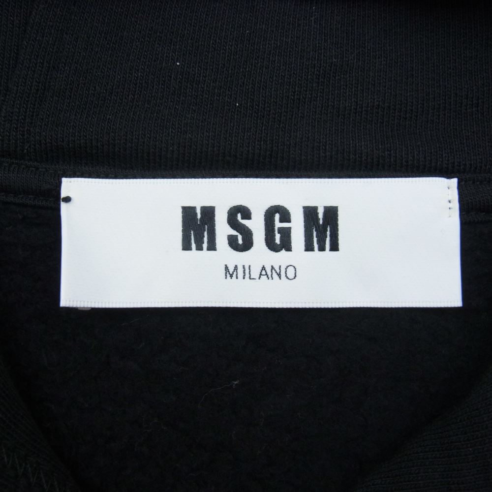 MSGM エムエスジーエム 2542MDM164Y SWEATSHIRT 袖 ライン スウェット パーカー ブラック系 XS【中古】