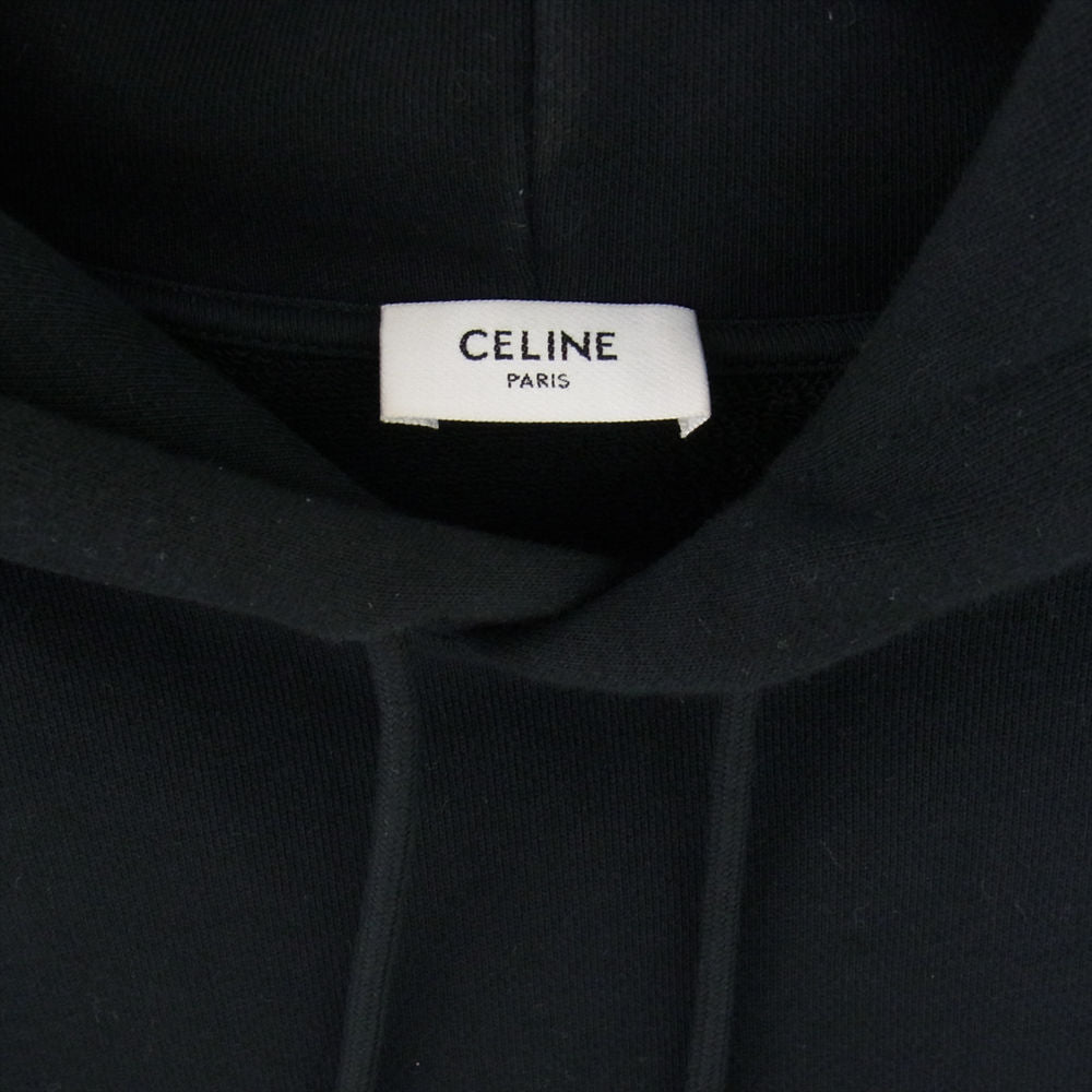 CELINE セリーヌ 22SS 国内正規品 COSMIC CRUISER オーバーサイズ コズミッククルーザー プルオーバー パーカー フーディ ブラック系 S【中古】