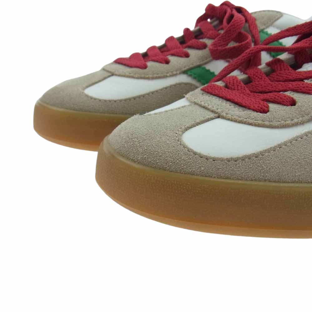 GUCCI グッチ 726487 AAA43 9547 x Adidas アディダス Gazelle White Green Red スニーカー ホワイト系 25cm【新古品】【未使用】【中古】