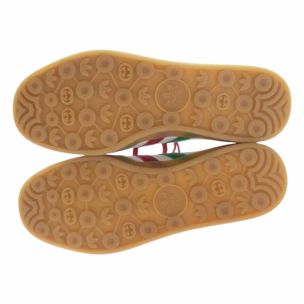 GUCCI グッチ 726487 AAA43 9547 x Adidas アディダス Gazelle White Green Red スニーカー ホワイト系 25cm【新古品】【未使用】【中古】
