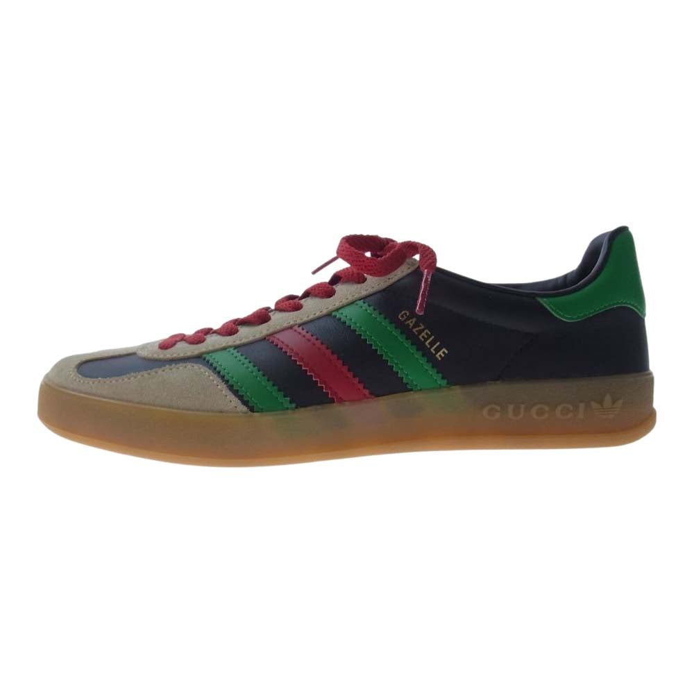 GUCCI グッチ 726487 AAA43 9549 x Adidas アディダス Gazelle Black Green Red スニーカー ブラック系【新古品】【未使用】【中古】