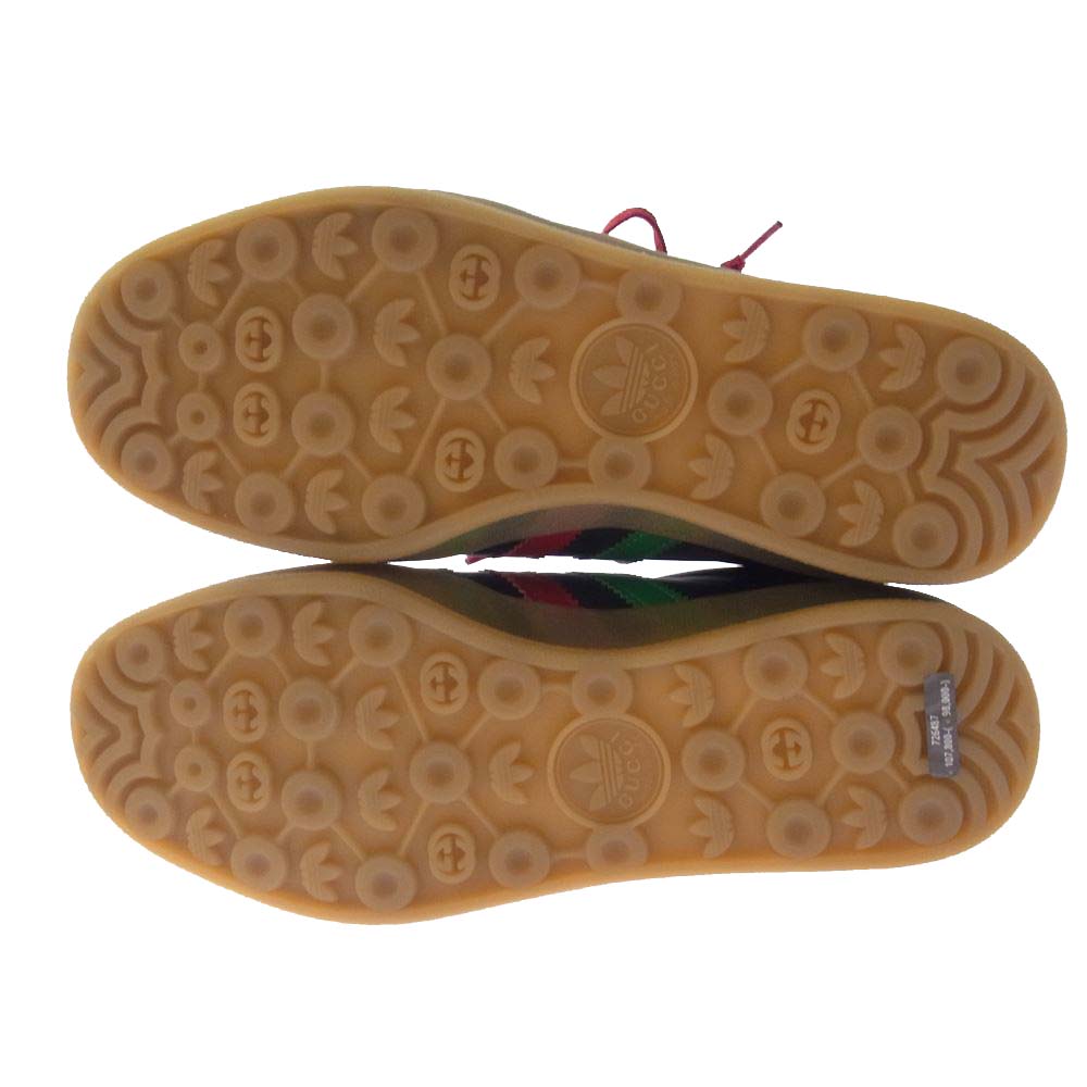 GUCCI グッチ 726487 AAA43 9549 x Adidas アディダス Gazelle Black Green Red スニーカー ブラック系【新古品】【未使用】【中古】