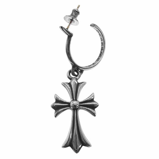 CHROME HEARTS クロムハーツ（原本無） タイニー CHクロス フープ ピアス シルバー系【中古】