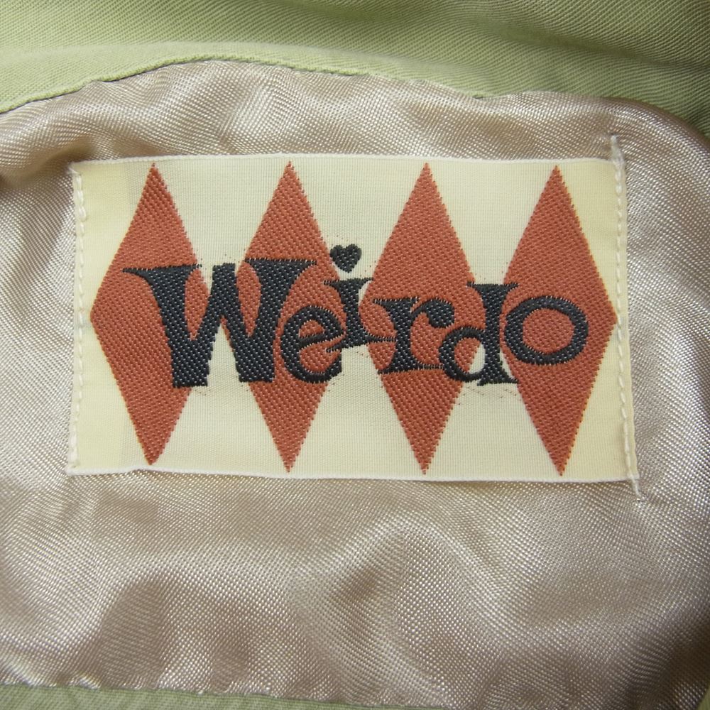 WEIRDO ウィアード 17SS WRD-17-SS-09 MECHANICAL TOYS メカニカル トイ テンセル 開襟 オープンカラー 長袖 シャツ グリーン系 M【中古】