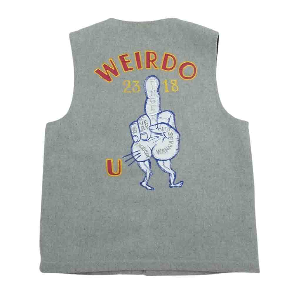 WEIRDO ウィアード 16AW WRD-16-AW-06 FUCK U VEST ファックユー ベスト グレー系 M【中古】