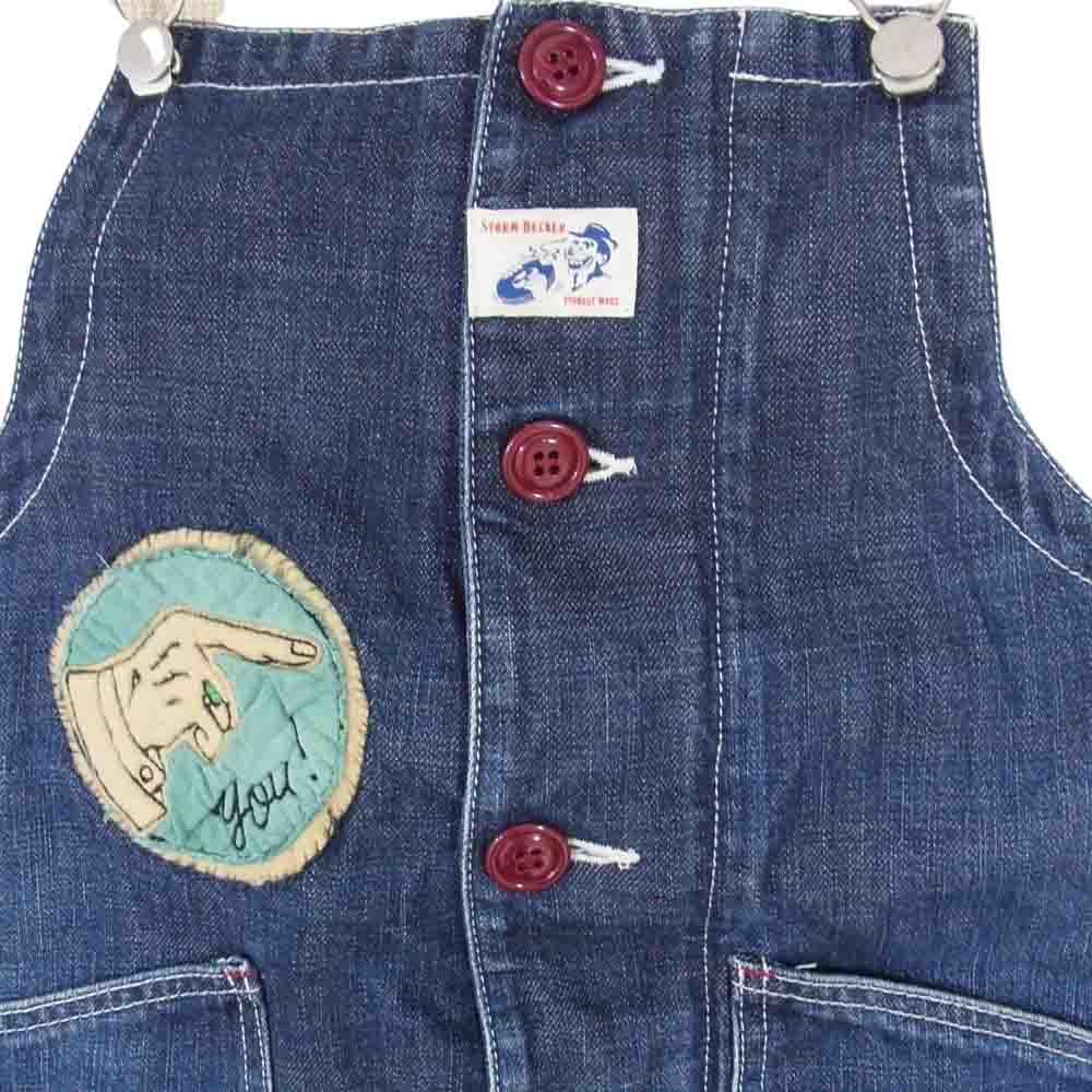 ストームベッカー SBPJ005 you ワッペン デニム オーバーオール パンツ インディゴブルー系 S【中古】