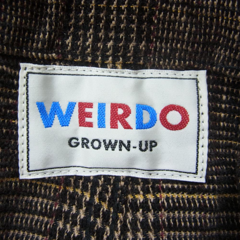 WEIRDO ウィアード 19AW WRD-19-AW-17 GROWN UP CHECK OVERALL チェック オーバーオール パンツ ブラウン系 M【中古】