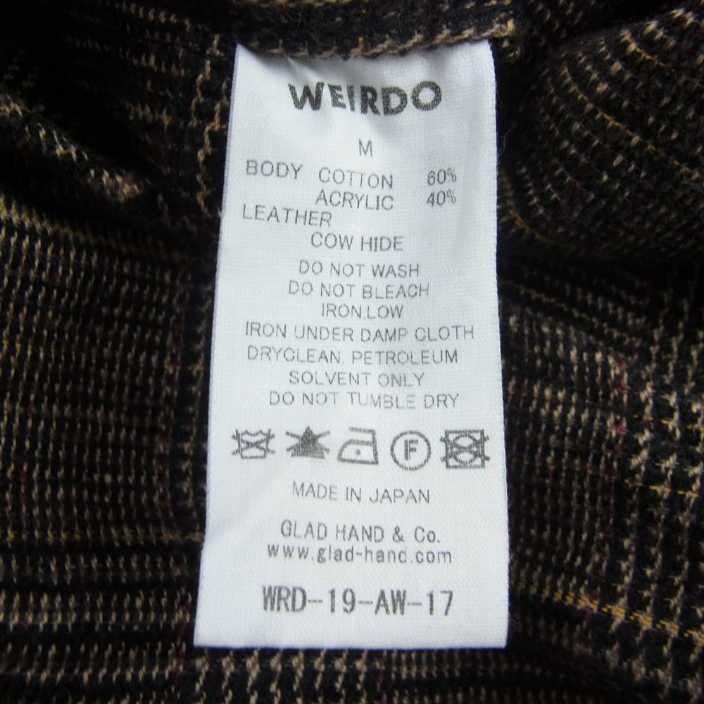 WEIRDO ウィアード 19AW WRD-19-AW-17 GROWN UP CHECK OVERALL チェック オーバーオール パンツ ブラウン系 M【中古】