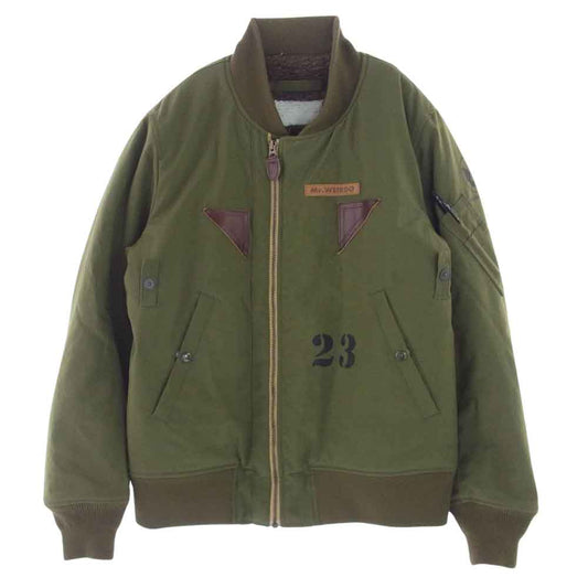 WEIRDO ウィアード 19AW WRD-19-AW-03 NONCONFORMIST B-15 Jacket ミリタリー フライト ナイロン ボア ジャケット カーキ系 34-42【中古】