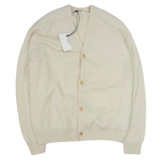 AURALEE オーラリー 20AW A20AC01BC BABY CASHMERE KNIT CARDIGAN ベビー カシミヤ ニット カーディガン オフホワイト系 3【中古】