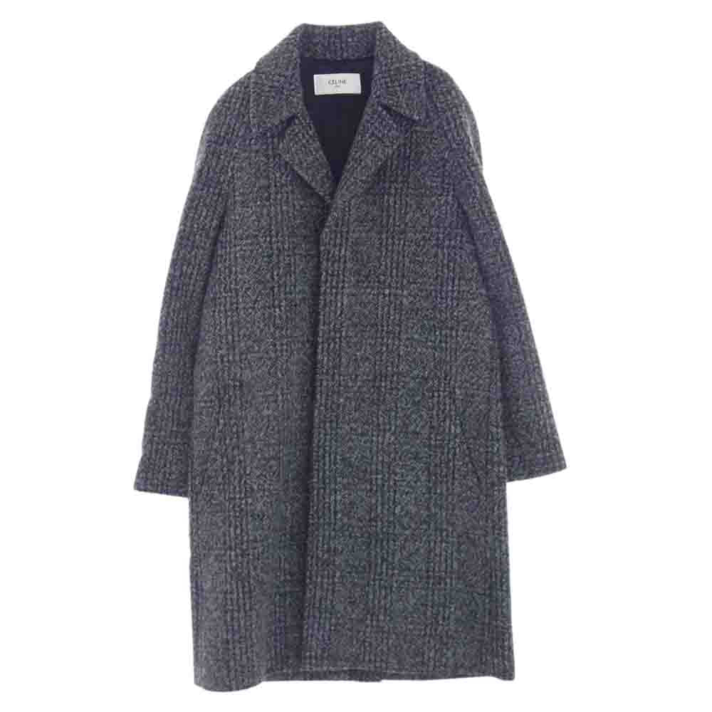 CELINE セリーヌ 19AW 2M221730E MAC COAT ツイード チェスター マック コート グレー系 36【中古】
