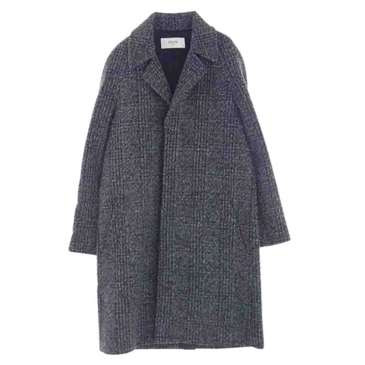 CELINE セリーヌ 19AW 2M221730E MAC COAT ツイード チェスター マック コート グレー系 36【中古】