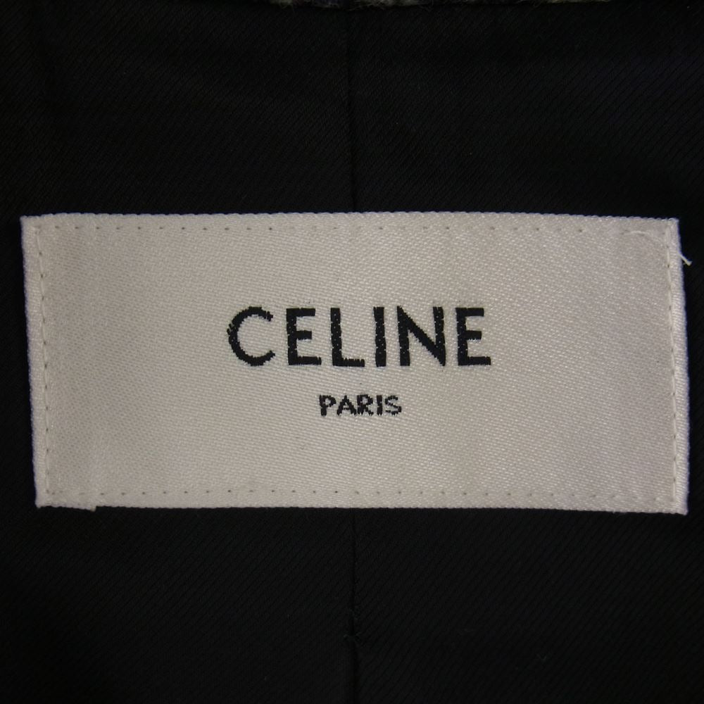 CELINE セリーヌ 19AW 2M221730E MAC COAT ツイード チェスター マック コート グレー系 36【中古】