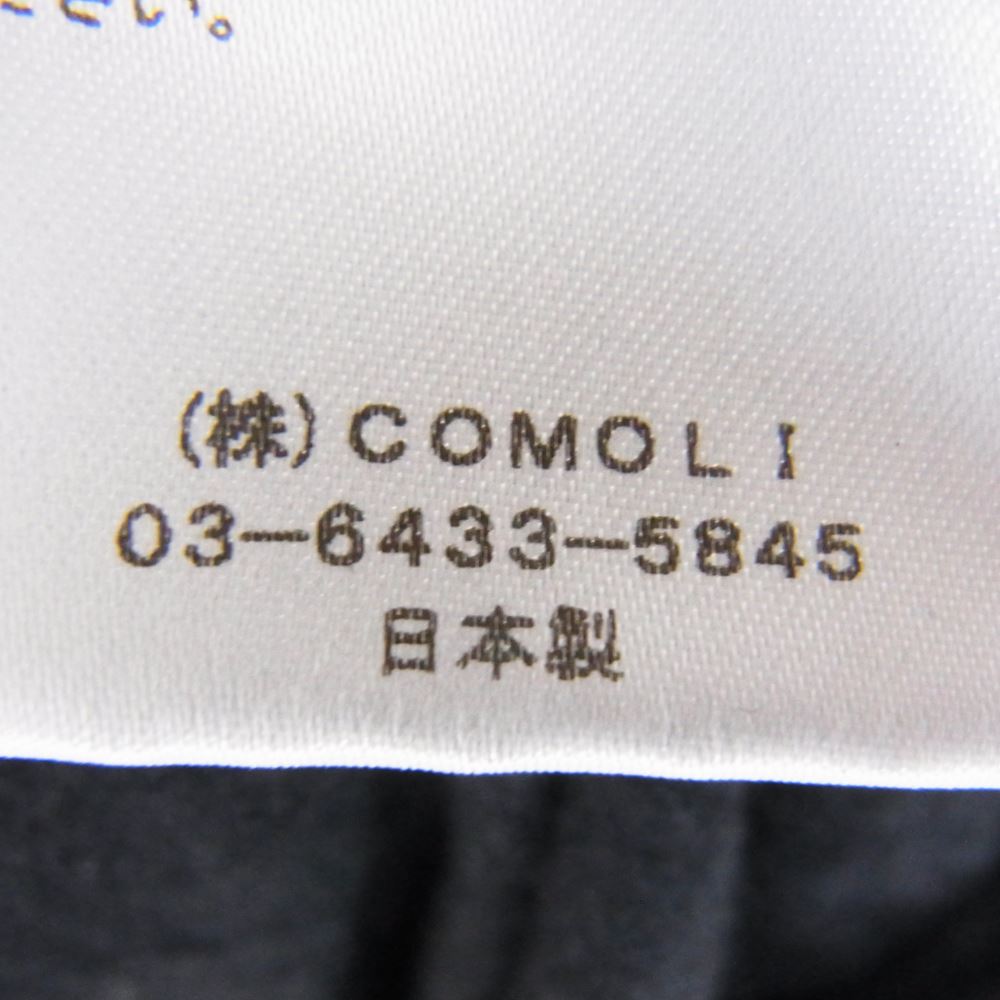 COMOLI コモリ 21AW U03-05006 ウールテンジク L/Sクルー ウール天竺 長袖 ニット Tシャツ ダークネイビー系 3【中古】