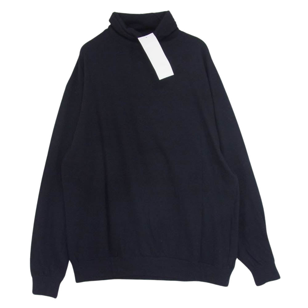 COMOLI コモリ 21AW U03-05007 ウール天竺長袖タートルネック ニット ダークネイビー系 3【中古】
