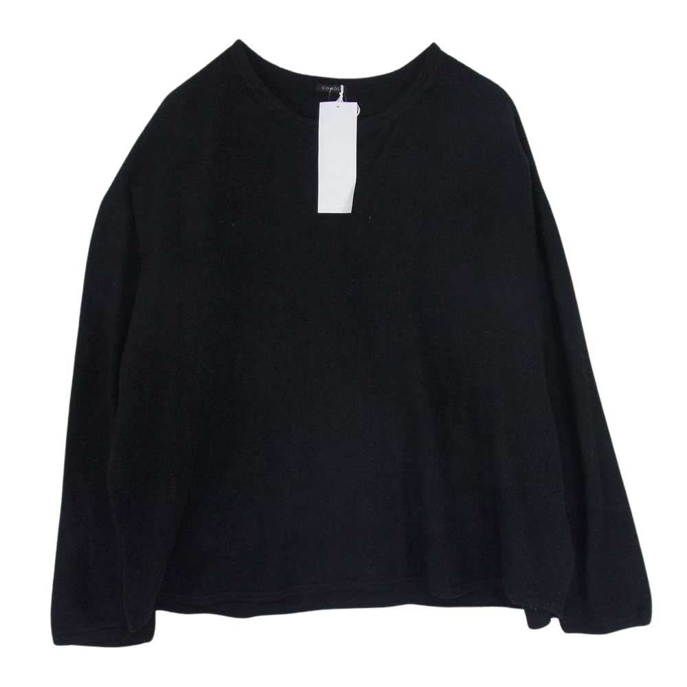 COMOLI コモリ 20AW S03-05007 シルクフリース 長袖 クルー ニット セーター ネイビー系 3【中古】