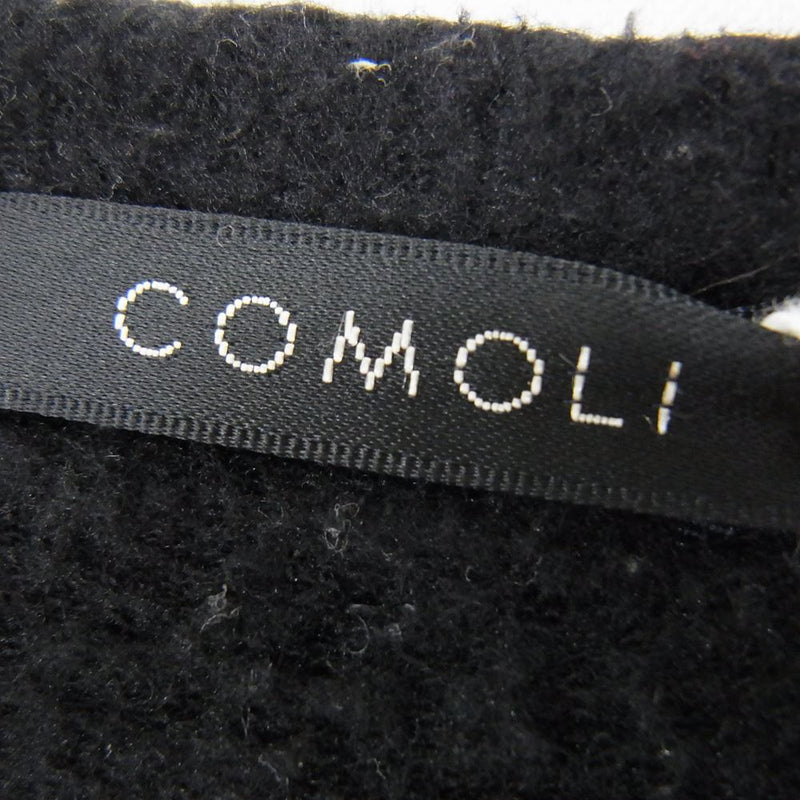 COMOLI コモリ 20AW S03-05007 シルクフリース 長袖 クルー ニット セーター ネイビー系 3【中古】