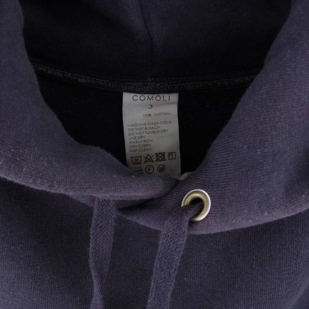 COMOLI コモリ 21AW U03-05002 コットン吊裏毛パーカー プルオーバー パーカー パープル系 L【中古】