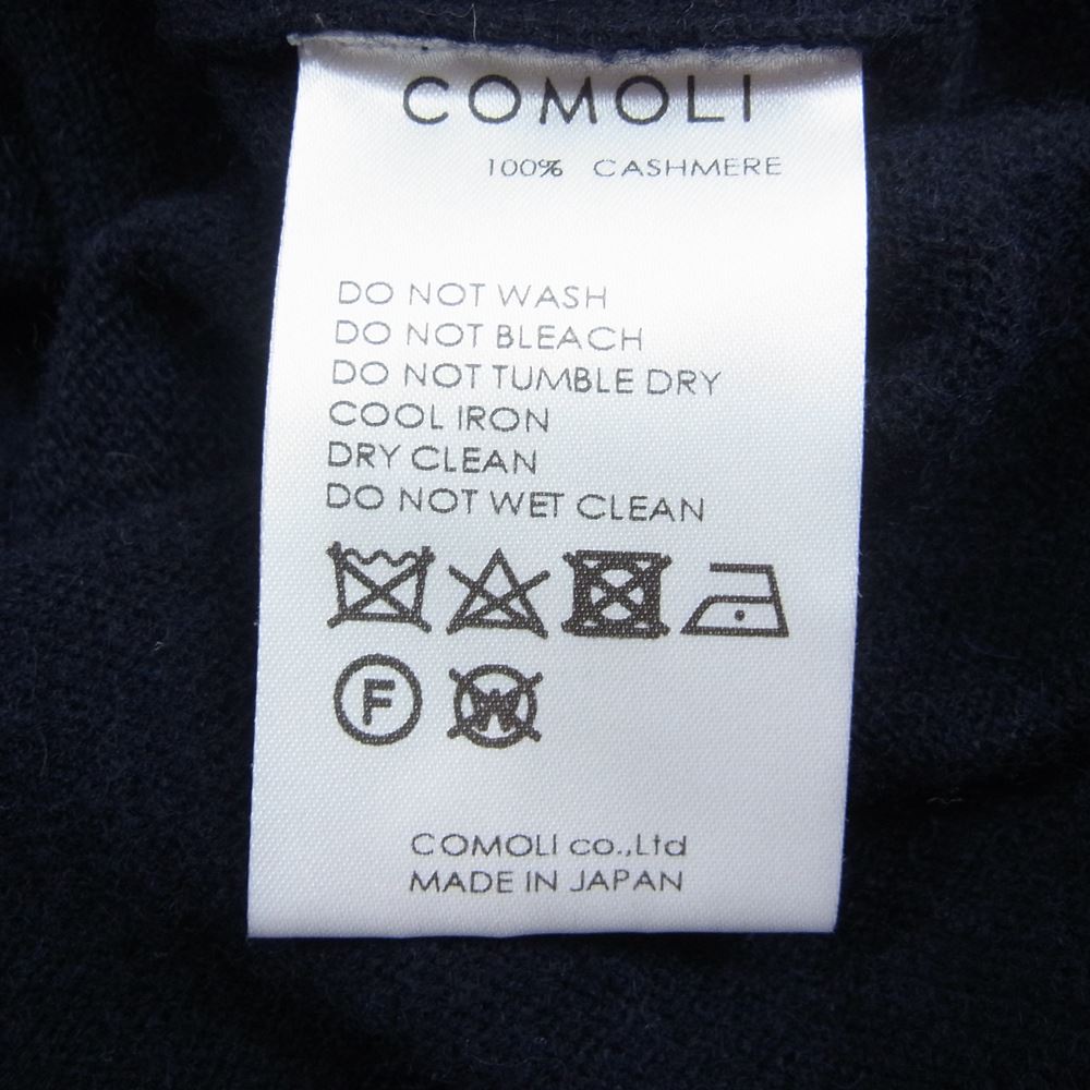 COMOLI コモリ 21AW U03-06005 コモリニット カシミヤセーター ダークネイビー系 F【中古】