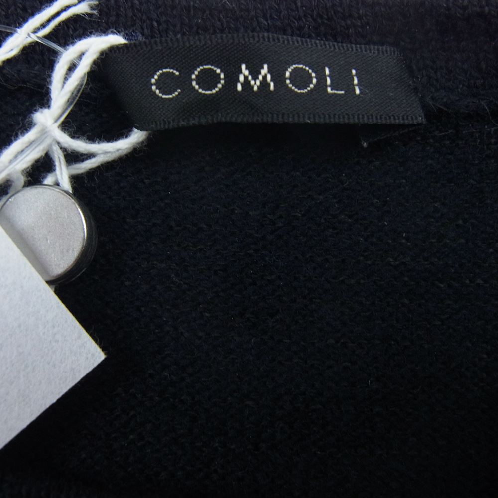 COMOLI コモリ 23SS X01-06007 ウール和紙 コモリニット ネイビー系 F【中古】